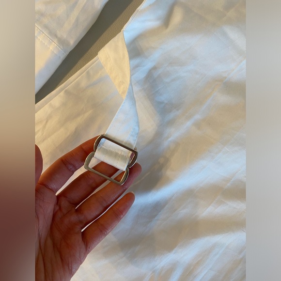 ZARA white BACK TAB POPLIN Cotton lapel collar and long sleeves SHIRT size M NWT - Picture 15 of 16